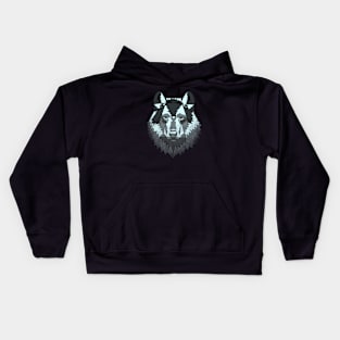 Geometric Wolf Kids Hoodie